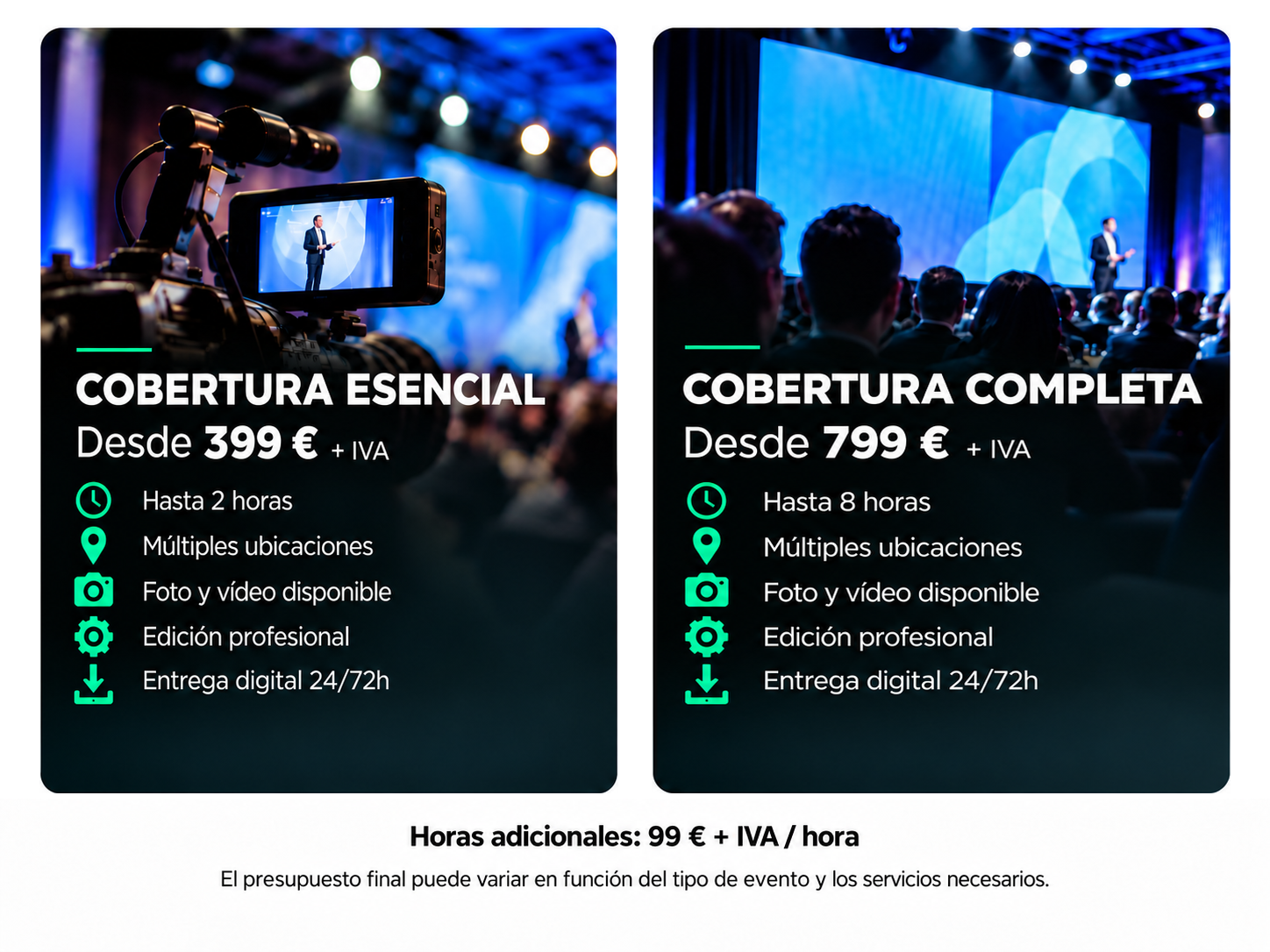 Packs Fotografia de Eventos en Barcelona | Mojitos Studio